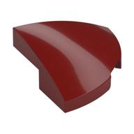 Brick Round Corner, Curved 2 x 2 x 2/3 Quarter Circle With 1 x 1 Bottom Cutout (Dark Red)