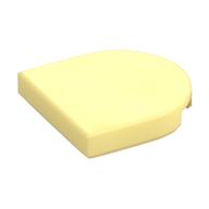 Tile Round 2 x 2 Half Circle (Bright Light Yellow)