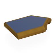 Tile Special 2 x 3 Pentagonal with Dark Blue Print (Pearl Gold)