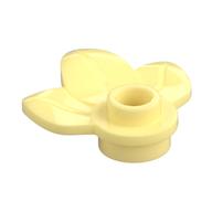 Plant, Plate 1 x 1 Round with 3 Leaves (Bright Light Yellow)