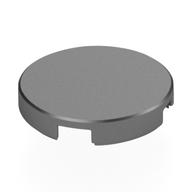 Tile Round 2 x 2 with Bottom Stud Holder (Metallic Silver)