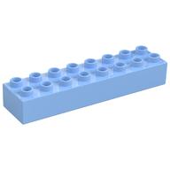 Duplo Brick 2 x 8 (Bright Light Blue)