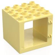 Duplo Door / Window Frame 4 x 4 x 3 with Thin Top (Bright Light Yellow)