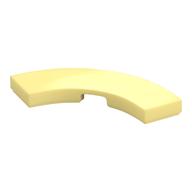 Tile 3 x 3 Curved, Macaroni (Bright Light Yellow)