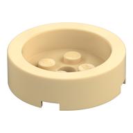 Brick Round 4 x 4 with Recessed Center (Tan)