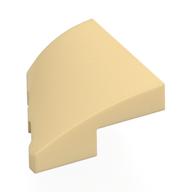 Brick Wedged, Curved 2 x 2 with Stud Notch Right (Tan)