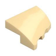 Brick Wedged, Curved 2 x 2 with Stud Notch Left (Tan)