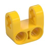 Technic Axle and Pin Connector Perpendicular Double Split [Reinforced] (Yellow)