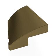 Brick Wedged, Curved 2 x 2 with Stud Notch Right (Metallic Gold)