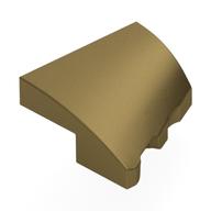 Brick Wedged, Curved 2 x 2 with Stud Notch Left (Metallic Gold)