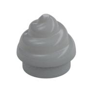 Plate Round 1 x 1 Swirled Top / Poo (Light Bluish Gray)