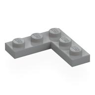 Plate 3 x 3 Corner (Light Bluish Gray)