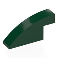 Brick Curved 1 x 4 x 1 2/3 No Studs (Dark Green)