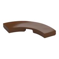 Tile 3 x 3 Curved, Macaroni (Reddish Brown)