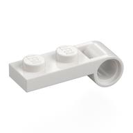Plate Special 1 x 2 with Pin Hole On Side (White)