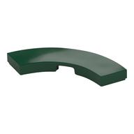 Tile 3 x 3 Curved, Macaroni (Dark Green)