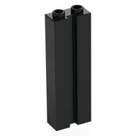 Brick Special 1 x 2 x 5 with Groove (Black)