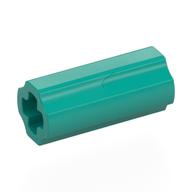 Technic Axle Connector Smooth [with x Hole + Orientation] (Dark Turquoise)