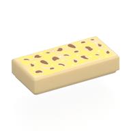 Tile 1 x 2 with Focaccia Print (Tan)
