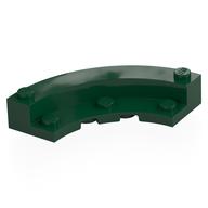 Brick Round Corner 5 x 5 Macaroni with 1/3 Inner Side (Dark Green)