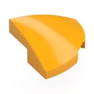 Brick Round Corner, Curved 2 x 2 x 2/3 Quarter Circle With 1 x 1 Bottom Cutout (Bright Light Orange)