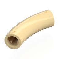 Brick Round 1 x 1 D. Tube with 45° Elbow and Axle Holes (Crossholes) at Each End (Tan)