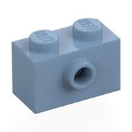 Brick Special 1 x 2 with 1 Center Stud on 1 Side, Bottom Stud Holder (Sand Blue)