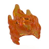 Headwear, Flames (Trans-Orange)