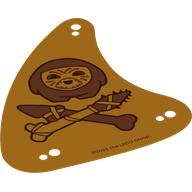 Sail with Coconut, Crossed Sticks Print, Needs Size (Bright Light Orange)