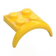 Wheel Arch, Mudguard 2 x 3 x 1 1/3 with 2 x 2 Plate (Yellow)