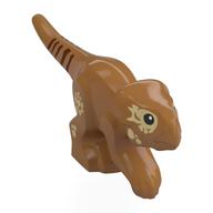 Animal, Dinosaur, Aquilops with Black Eyes, Tan Markings Print (Medium Nougat)
