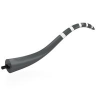 Animal Body Part, Dinosaur, Titano Tail with White Markings Print (Dark Bluish Gray)