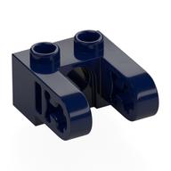 Technic Brick 1 x 2 with Hole and Dual Beam Extensions (Dark Blue)