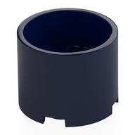 Brick Round 3 x 3 x 2 Recessed Center with 2 x 2 Studs and Axle Hole (Dark Blue)