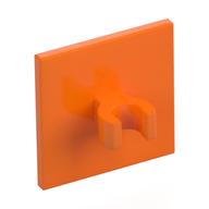 Road Sign Clip-on 2 x 2 Square [Thick Open O Clip] (Orange)