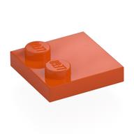 Plate Special 2 x 2 with Only 2 studs (Reddish Orange)