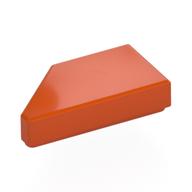 Tile 1 x 2 with Stud Notch Right (Reddish Orange)