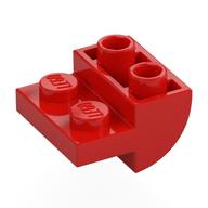 Brick Curved Inverted 2 x 2 with 1 x 2 Cutouts (Red)