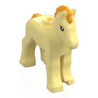 Animal, Foal with Black Eyes, Bright Light Orange Mane, Tail Print (Bright Light Yellow)