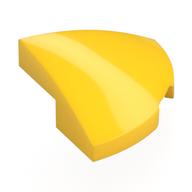 Brick Round Corner, Curved 2 x 2 x 2/3 Quarter Circle With 1 x 1 Bottom Cutout (Yellow)