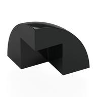 Brick Round Corner, Curved 2 x 2 x 1 2/3 Quarter Dome with 1 Cutout (Black)