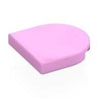 Tile Round 2 x 2 Half Circle (Bright Pink)