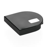 Tile Round 2 x 2 Half Circle with White Rectangle / Pupil Print (Black)