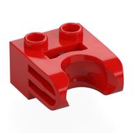Technic Brick Special 1 x 2 with Ball Socket Wide (Red)