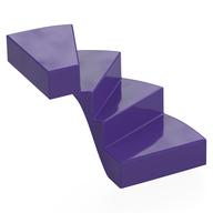 Stairs, Left 6 x 6 x 4 (Dark Purple)