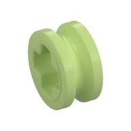 Technic Bush 1/2 Smooth with Axle Hole Semi-Reduced (Yellowish Green)