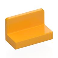 Panel 1 x 2 x 1 [Rounded Corners] (Bright Light Orange)