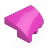 Brick Wedged, Curved 2 x 2 with Stud Notch Left (Dark Pink)