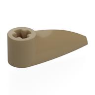 Technic Tooth 1 x 3 with Axle Hole [Hollow Underside] (Dark Tan)