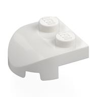 Brick Wedged, Rounded 2 x 2 with Curved Front, 2 Studs (White)
